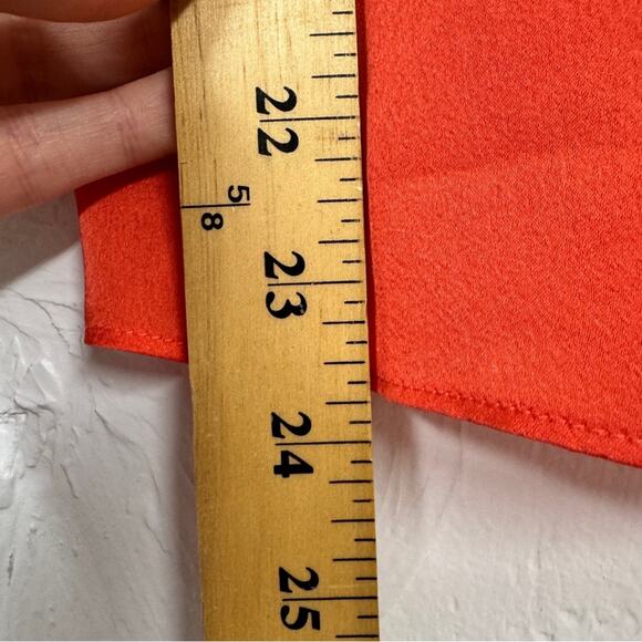 Harlyn Orange Scalloped Satin Camisole Tank Top Womens XS Capsule Wardrobe Basic - Picture 8 of 9